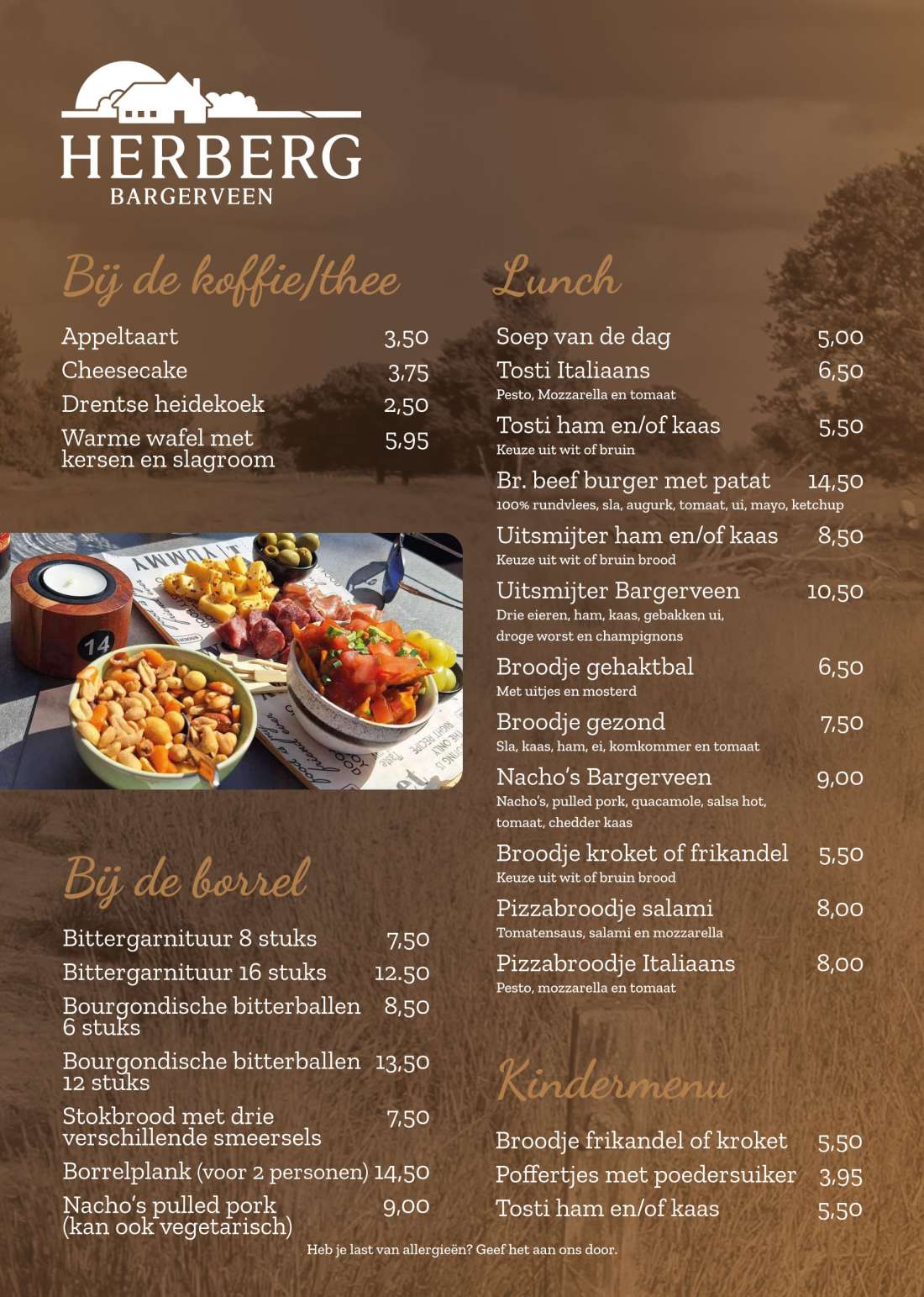 menukaart herberg bargerveen